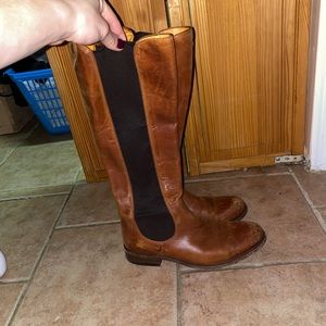 Frye Chelsea Leather Knee-High Riding Boots